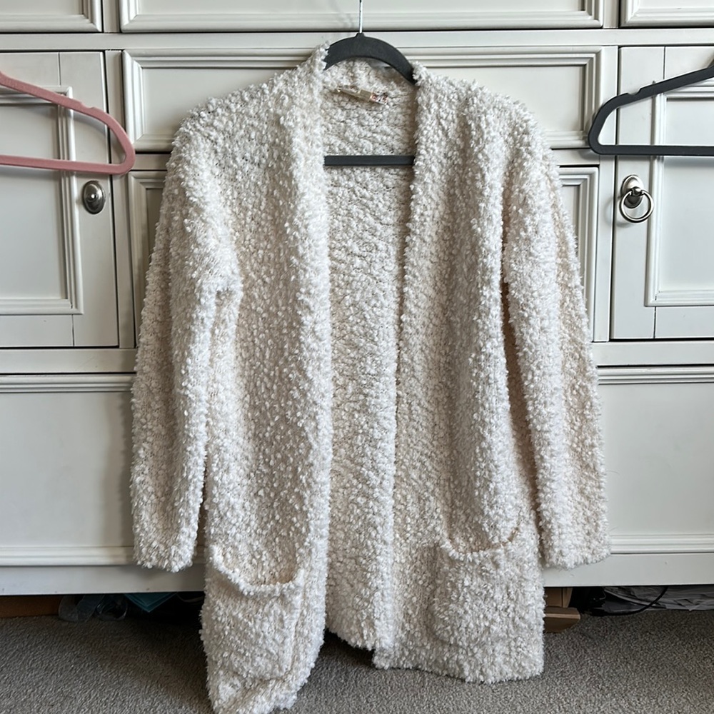 White cardigan
